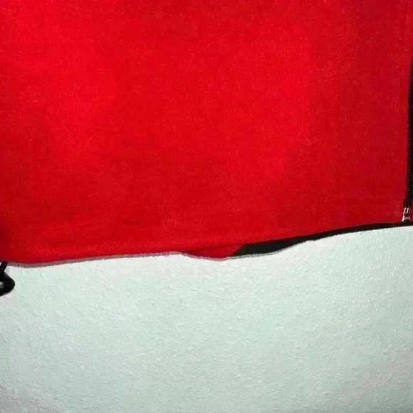 Vintage Tommy Hilfiger Fleece Zip Vest Black & Red Jacket / Size Medium - Picture 6 of 14